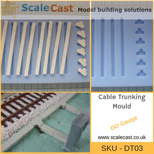 DT03 Cable Trunking Sections Mould - Model Railway Scenery