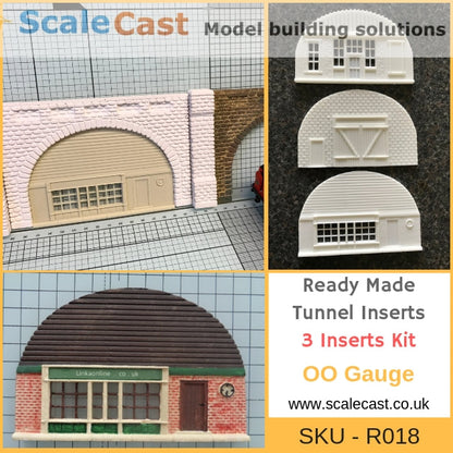 OO Gauge Tunnel Inserts R018 - Model Railway Scenery