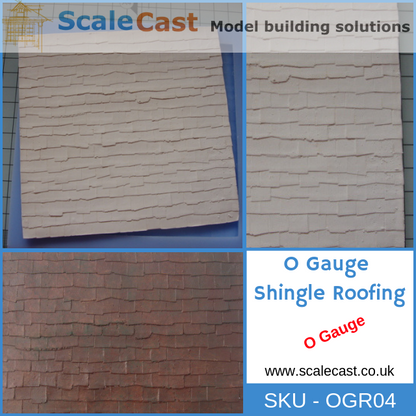 OGR04 Shingle Roofing SHEET Mould for O Scale Model Railways