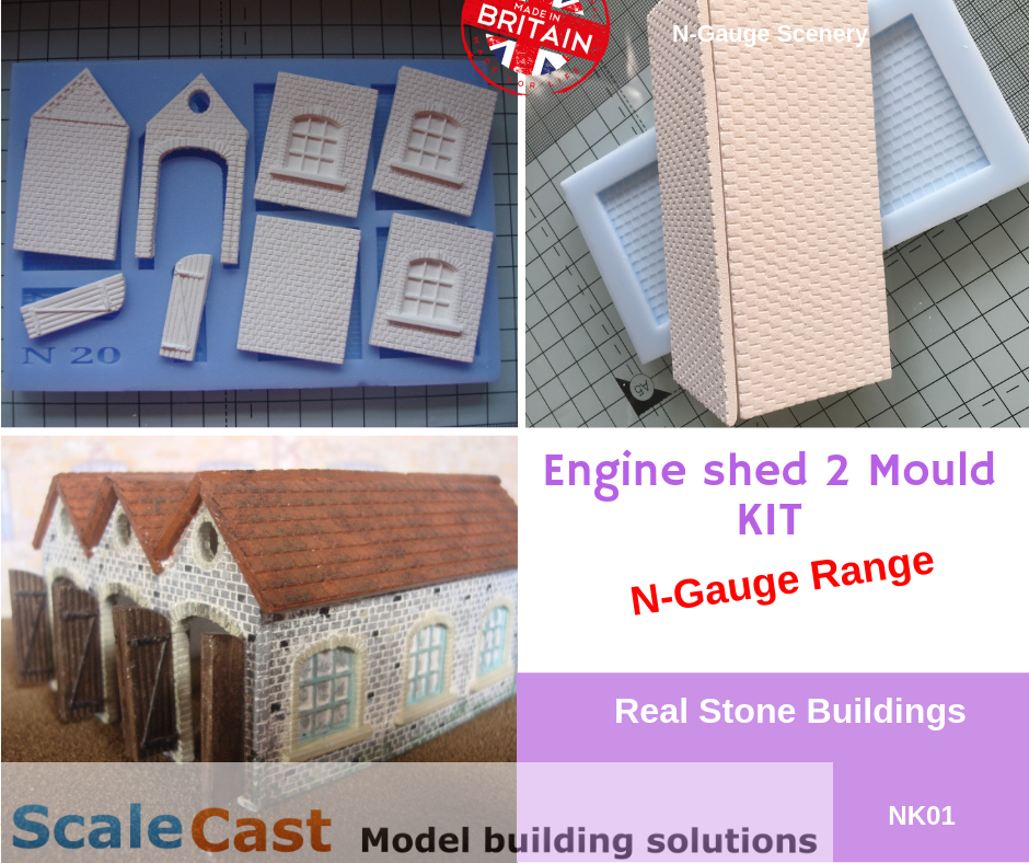 N Gauge Engine Shed KIT Mould NK01 - For Model Railway Scenery – ScaleCast