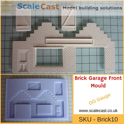 Model Railway Brick Garage Front Mould - BRICK10