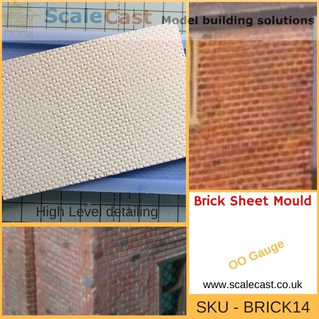 BRICK14 Brick Sheet - Model Railway Scenery Mould