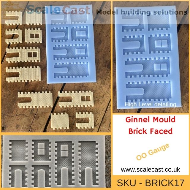 Model Railway Brick Ginnel sections mould - BRICK17