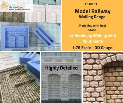 Lineside Stone Walling - Kit LS-K01 - For Model Railways