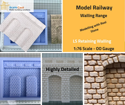 LS01 Lineside Stone Walling Mould - For Model Railway Scenery