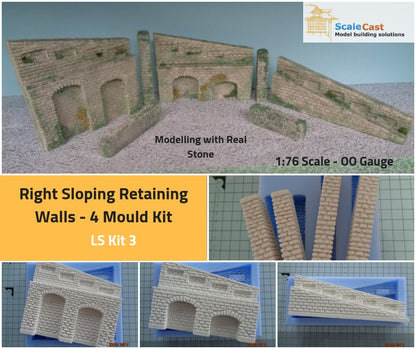 Lineside Stone Right Sloping Kit LS-K03 - For Model Railways