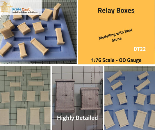 DT22 Relay Boxes Mould - For Model Railway Scenery