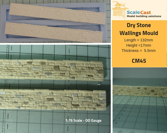 CM45 Dry Stone Walling Mould - Model Railway Scenery