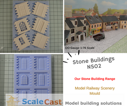 Stone Buildings NS02 Mould - Model Railway Scenery OO Gauge