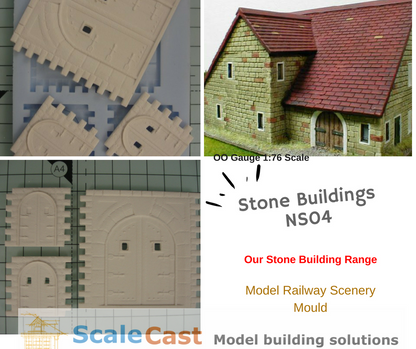 Stone Buildings NS04 Mould - Model Railway Scenery OO Gauge